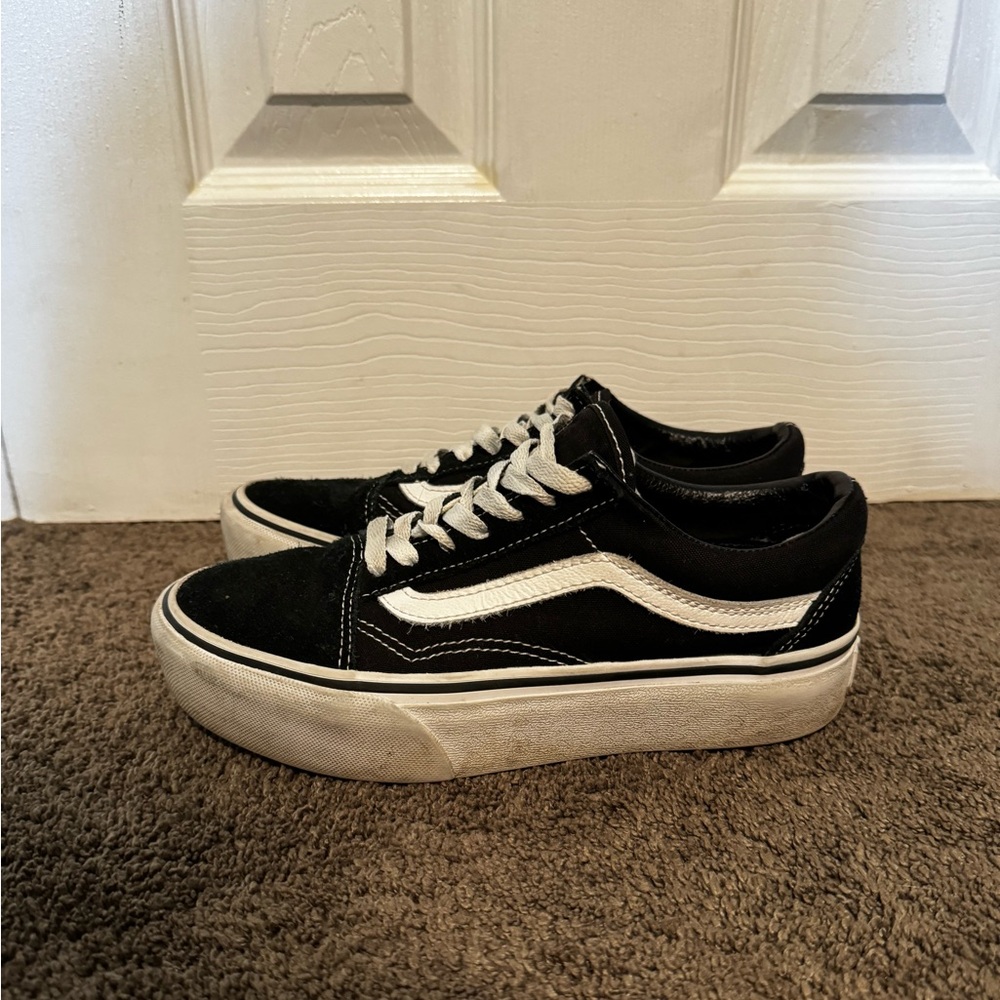 Platform Old Skool Vans; Size 5